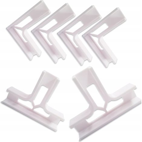 Satz Schreinergriffe für Montageplatte 18 mm 3-CIA Hand 4xL+2xT 45° 90° (1/4)
