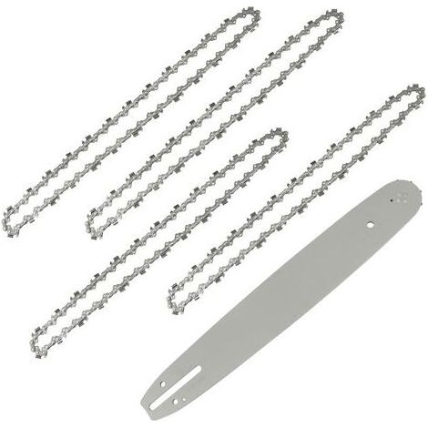 Longueur de Guide-chaîne 35 cm avec 4 Chaînes de Tronçonneuses, 52 Maillons / Entraineurs, Pas de 3/8", Jauge 0,05" (1,3 mm) (1/4)