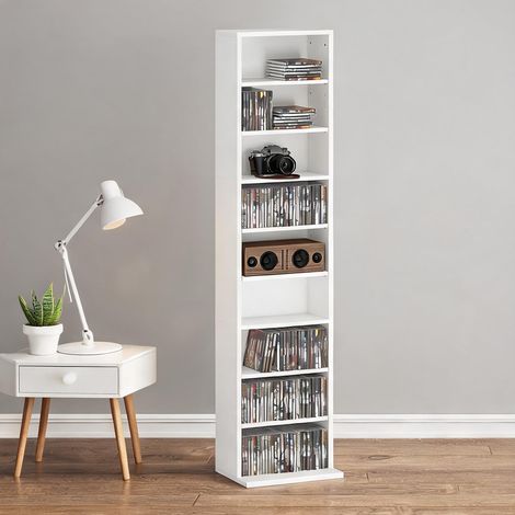 Meuble de rangement de bureau blanc 33 x 24 x 140 cm (1/5)
