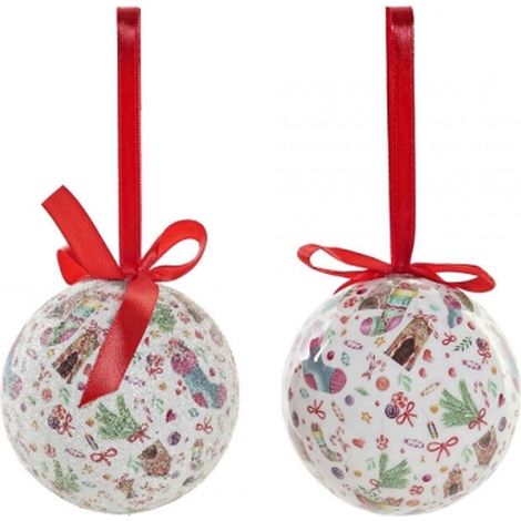 Palle di Natale DKD Home Decor PVC (7 pcs) (7.5 x 7.5 x 12 cm) (25 x 21.5 x 16 cm) (1/3)