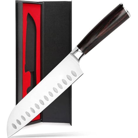 Messer, 17 cm Kochmesser, professionelles scharfes Küchenmesser, Edelstahlmesser, ergonomischer Griff, Qualitätsmesser – Vatertagsgeschenk (1/4)