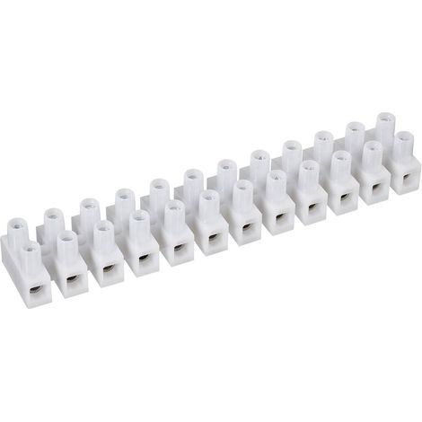 BORNIER DOMINO FLEXIBLE : 0,5-1,5 MM² RIGIDE : 0,5-1,5 MM² NOMBRE DE PÔLES : 12 523702 10 PIÈCES BLANC TRU COMPONENTS (1/2)