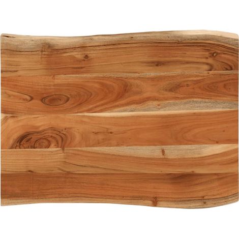 Tischplatte 70x60x3,8 cm Rechteckig Massivholz Akazie Baumkante