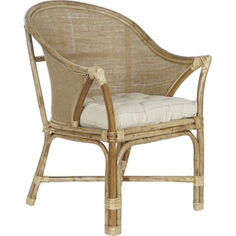Sillon Ratan Algodon 63X66X88 Con Cojin Natural (1/5)