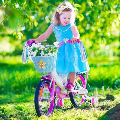 Panier De Guidon - Tuyau En Plastique - Pour Vélo Enfant Tricycle Scooter - Bleu - 1 Pièce (1/4)