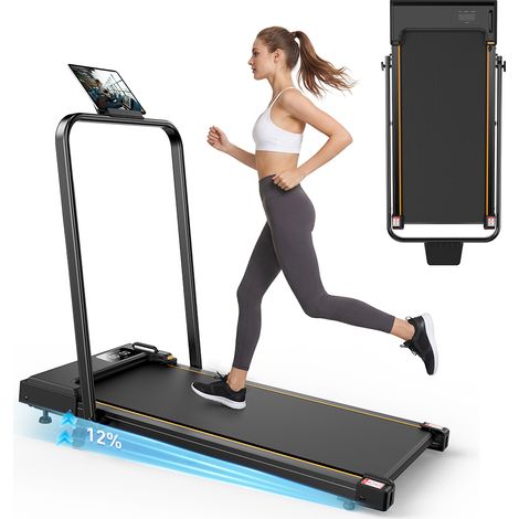 Tapis de course pliable 2 en 1 Formill, Walking Pad 1–10 km/h, Moteur 600 W / 2,5 HP, Ultra-Silencieux 40 dB, Surface 900 × 380 mm, Charge 120 kg, Écran LED+Télécommande (1/5)