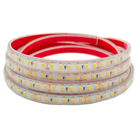 24V Ruban LED Blanc Chaud 3000K, 5M8mm Étanche IP67 Double Rangée LEDs 2835 SMD Bande Lumineuse pour la cuisin (1/5)