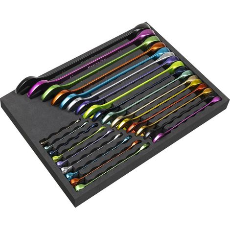 Sealey AK63268 Premier Multi-Coloured Combination Spanner Set 25pc