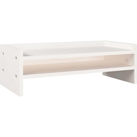 Soporte para monitor 50 x 24 x 16 cm madera maciza de pino blanco 020004422