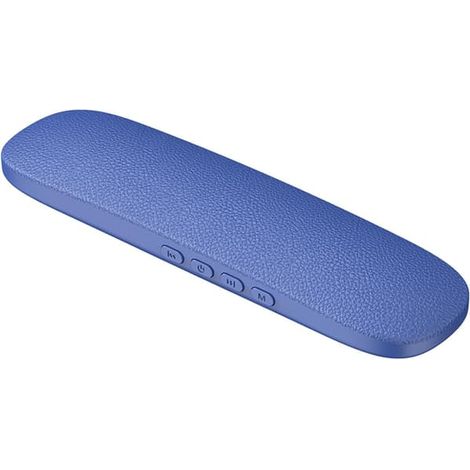 Oreiller avec haut-parleur à conduction osseuse, ultra-fin, sans oreillette, Bluetooth, lecture de carte TF, pour dormir sur le côté, bleu (1/5)