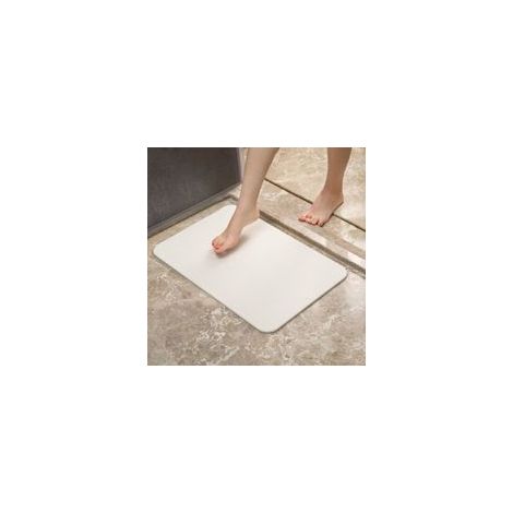 Alfombrilla de baño de diatomita, alfombrilla de ducha de secado rápido, absorbente, antideslizante, almohadilla para los pies (1/4)
