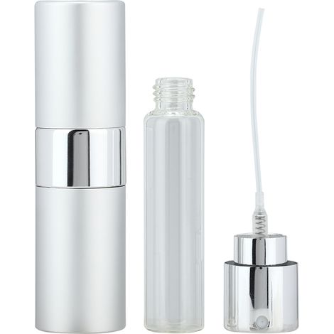 Flacon vide rechargeable 15ml pour parfum, atomiseur argenté portable pour voyages (1/5)