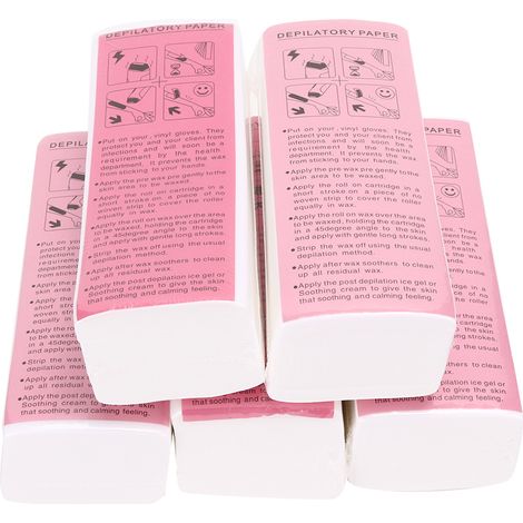 Lot de 500 bandes de cire non tissées pour épilation bras, jambes, aisselles, corps - papier dépilatoire jetable (1/5)
