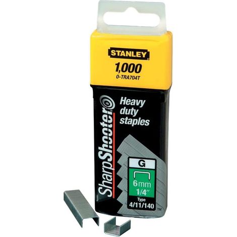 Stanley 1-TRA704T Graffette Tipo G 6 mm 1000 Pezzi (1/5)