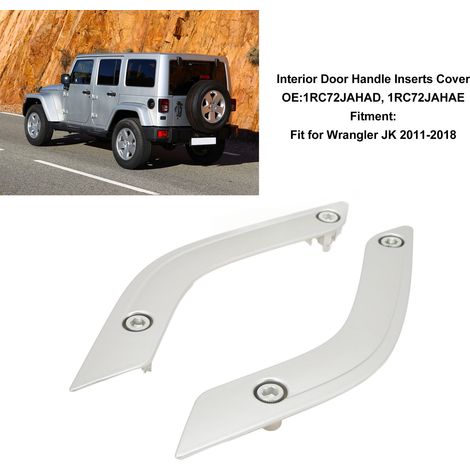 Manija interior de puerta de ABS para Jeep Wrangler JK 2011-2018 - Par (izquierda/derecha) - Acabado interior plateado (1/5)