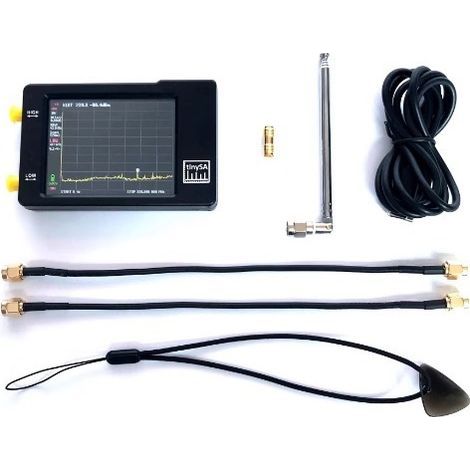 Analyseur de Spectre, Analyseur de Fréquence Réduite Portable Mis à Jour V0.3.1 100kHz-960MHz Entrée MF/HF/VHF/UHF, Générateur de Signal avec Écran Tactile 2,8'' avec Protection ESD (1/5)