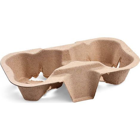 Plateau/support en papier pour 2 gobelets, 50 pièces.