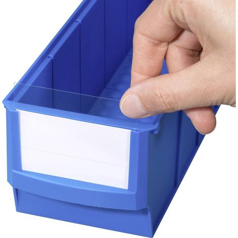 ALLIT 456596 ETIQUETTES DE MARQUAGE POUR BACS DE RANGEMENT PROFIPLUS SHELFBOX LABEL S BLANC, TRANSPARENT 20 PC(S) (1/2)