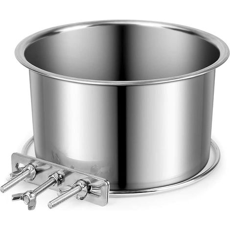 Gamelle eau chenil inox - Chiens chats - Secs humides (1/5)
