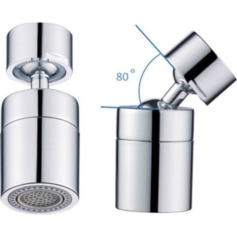 Aérateurs de Robinet en Laiton 80°Pivotant Mousseur Robinet de Cuisine 2 Modes Réglable Cuisine Robinet Filtre Barboteur,Aérateur de Robinet Pivotant Économiseur d'Eau