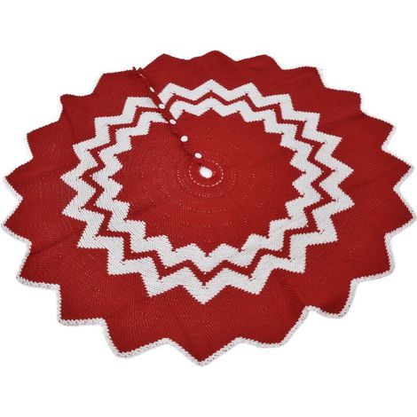 Jeffergarden Jupe d'arbre de nol en Fiber acrylique, tapis de sol tricoté, couverture, accessoires de décoration pour la maison, fête de nol-DOU