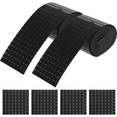 Set mit 12 Rollen schwarzer Glasmosaik-Aufkleber mit Spiegeleffekt – Küchenaufkleber in Mosaikfliesenoptik (1/5)