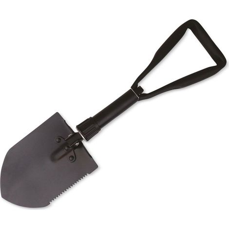 Pelle pliante, 590 mm, 3 parties, métal, noir (1/5)