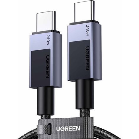 Cavo Ugreen L513 da USB-C a USB-C, Power Delivery (PD) 240W, 1m, 480Mbps (Grigio siderale)