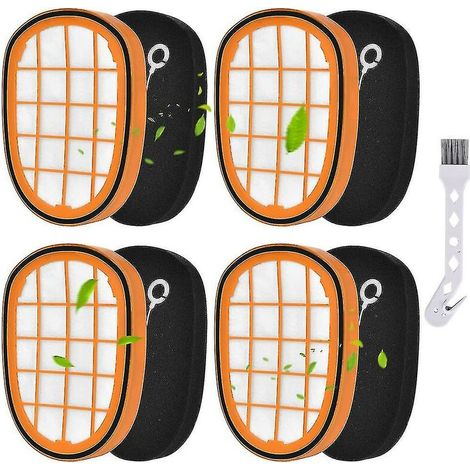 CREA Lot de 4 filtres pour ordinateur de poche Philips Speedpro Max Aqua Fc6812 Fc6813 (1/5)