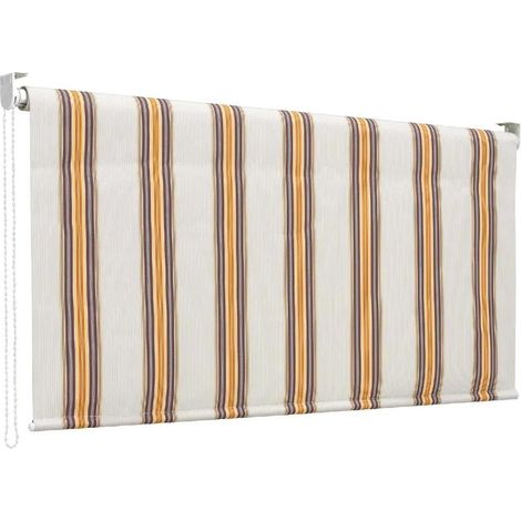Tenda da Sole a Caduta 150x250 cm con Rullo in Alluminio, Parasole Esterno a Righe Beige, Attacco Soffitto Incluso (1/5)