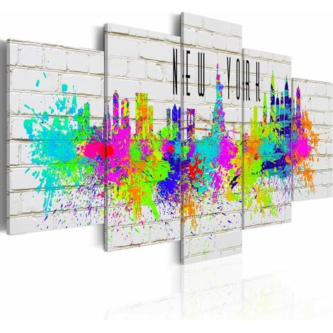 Tableau New York coloré - 200 x 100 cm (1/4)