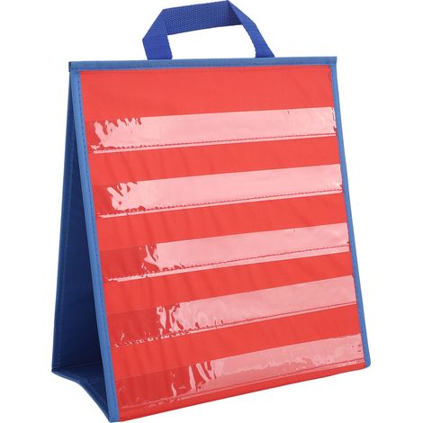 Pochette Murale Transparente pour Enseignement, Tableau à Pochettes Pliable Double Face Autoportant, Support de Maths pour Classe, Organisateur de Cartes Autoporté (1/5)