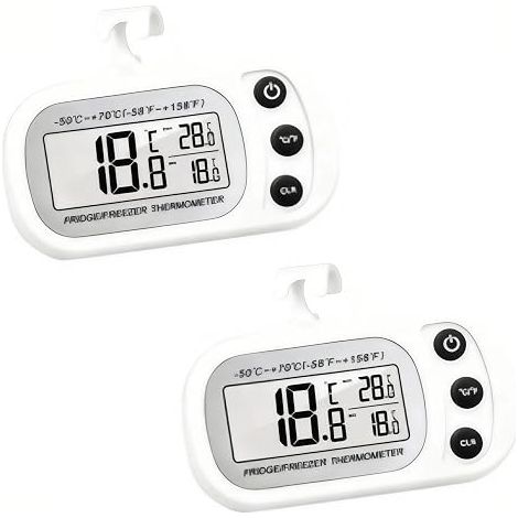 Thermomètre Frigo Congélateur Numérique Blanc Thermomètre Plage (1/4)