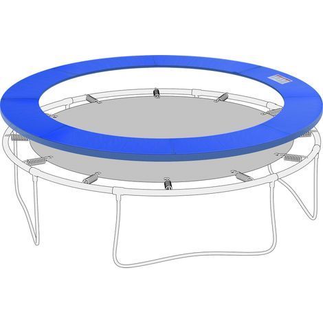 Protection de bord pour trampoline Ø244 cm, protection de ressort, accessoire de trampoline, bord de sécurité, filet de remplacement, pièce détachée pour trampoline de jardin, bleu (1/5)