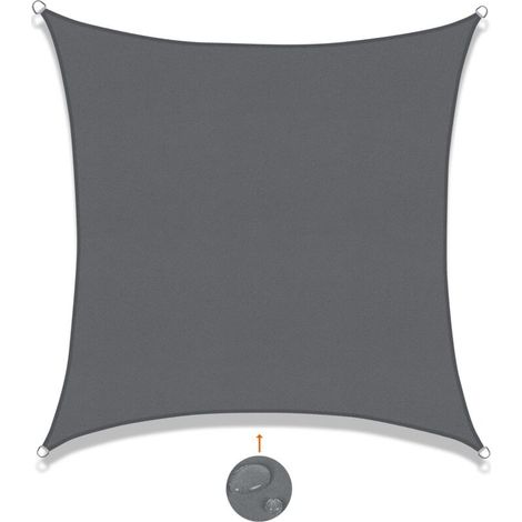 Voile d'ombrage Rectangulaire 4x4m Imperméable Toile Ombrage UV Protection (1/5)