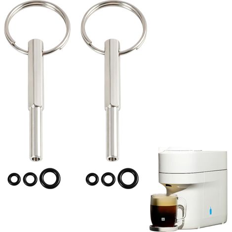 2PCS Clé À Tête Ovale Pour Machine À Café En Acier Inoxydable, Outil De Réparation Café Avec Anneau Porte-Clés, Embout Ovale Pour Démontage Vis Sécurité, Accessoire Entretien Cafetière (1/5)