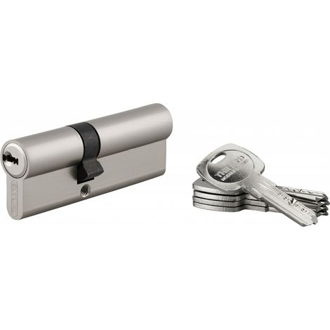 Thirard – Cylindre de serrure double entrée 35x50mm – Anti-arrachement, anti-perçage, nickelé – 5 clés, 6 goupilles – Sécurité renforcée (1/3)