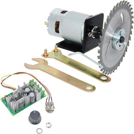 12V/24V 10000rpm/20000rpm 775 Table Saw Motor with 20A PWM Regulator Module Plate (1/5)