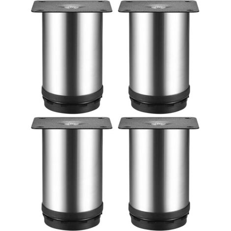 Set of 4 Adjustable Metal Furniture Legs, 50x100mm, Modern Design for Table, Desk, Kitchen Cabinet