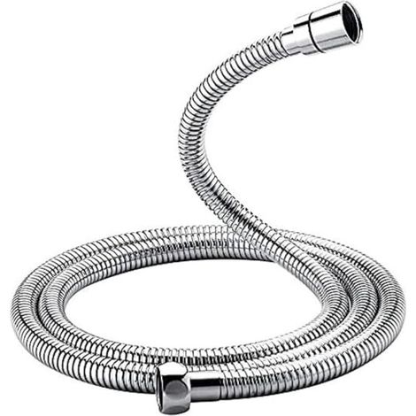 G851-20, Universal Shower Hose (G1/2 inch, 2M), Anti-Twist and Anti-Kink Shower Hose, Stainless Steel/Chrome (1/4)