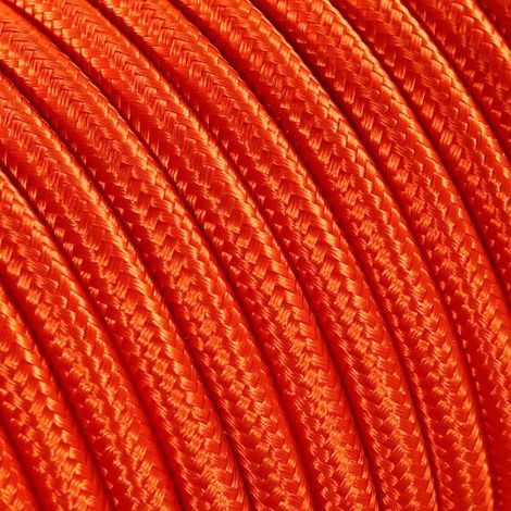 Fil Électrique Tissu Orange 2x0,75mm² - Câble Électrique Textile de Qualité
