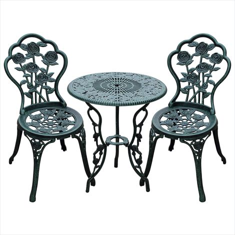 Table de jardin Ensemble Bistrot 3 Pièces Jardin Aluminium Ronde (1/5)