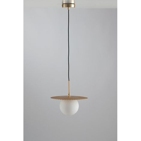 Fan Europe LuceAmbienteDesign - Lámpara colgante de techo Globe, oro satinado, G9