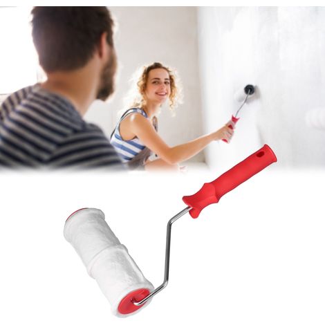 Rouleau texturé en relief de 7 pouces pour l'application de revêtements muraux en terre de diatomées, rouleau à peinture texturée artistique. (1/5)