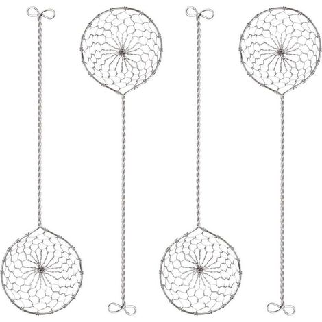 Lot de 4 Passoires à Fondue en Acier Inoxydable - 6,5cm x 23,5cm Écumoires à fondue (1/5)