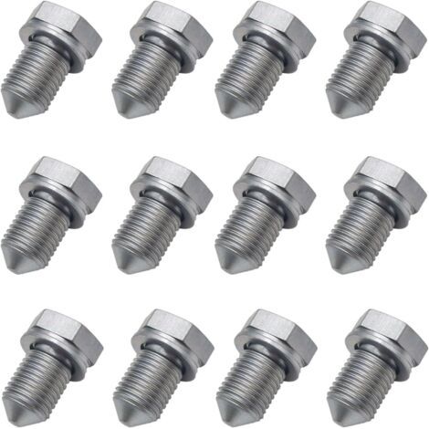 12 Pièces Bouchon de Vidange Voiture, M14x1,5 Bouchon Vidange Huile Moteur, Compatible avec VW N90813202 N90288901 (1/5)