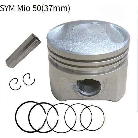 Kit Piston 37mm Complet pour Scooter SYM Mio 50 / XS1P (37QMA) - Réf. 13101-A1A-000 - Ensemble de Réparation Moteur 2 Temps (1/5)