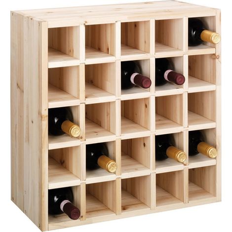 ZELLER Weinregal, Naturholz für 25 Flaschen