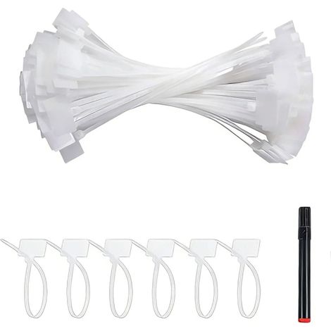 Attaches-Câbles Marqueurs En Nylon, 250 Pièces Etiquette Organiser Avec Étiquettes Autocollantes Et 1 Marqueurs, Pour La Gestion Des Câbles, Marquer Et Organiser Le Fil (1/5)