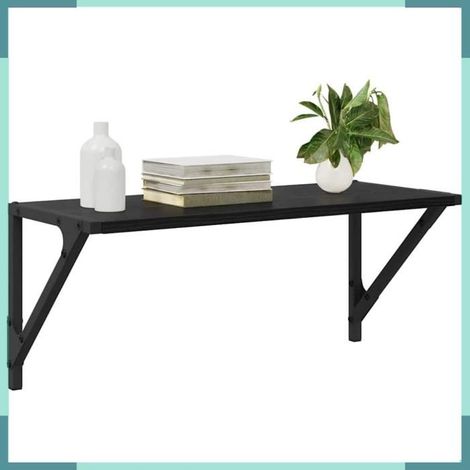 882858 étagères Murales 2 pcs Chêne noir 60 x 25 x 25,5 cm (1/5)